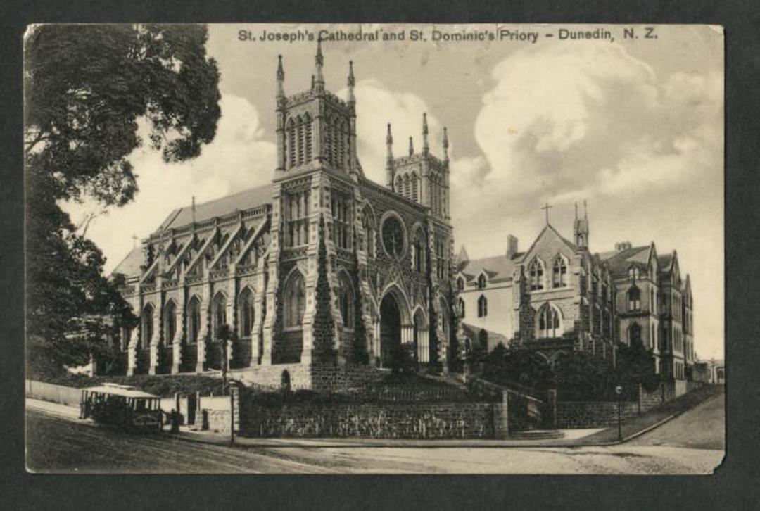 Postcard of St Joseph's Cathedral and St Dominic's Priory Dunedin. - 49173 - Postcard image 0