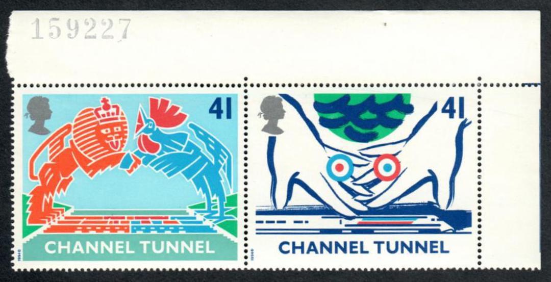 GREAT BRITAIN 1994 Opening of the Channel Tunnel. Set of 4 in joined pairs. - 50770 - UHM image 0