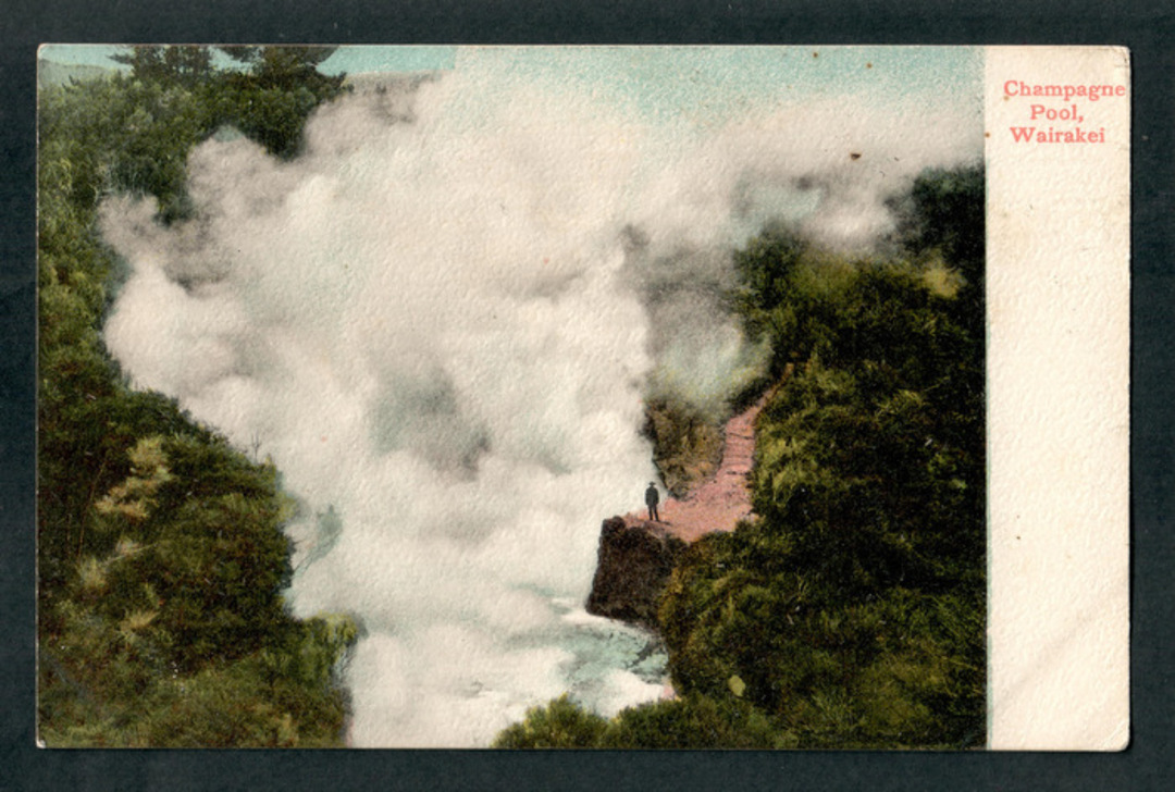 Coloured postcard of Champagne Pool Wairakei. - 46773 - Postcard image 0
