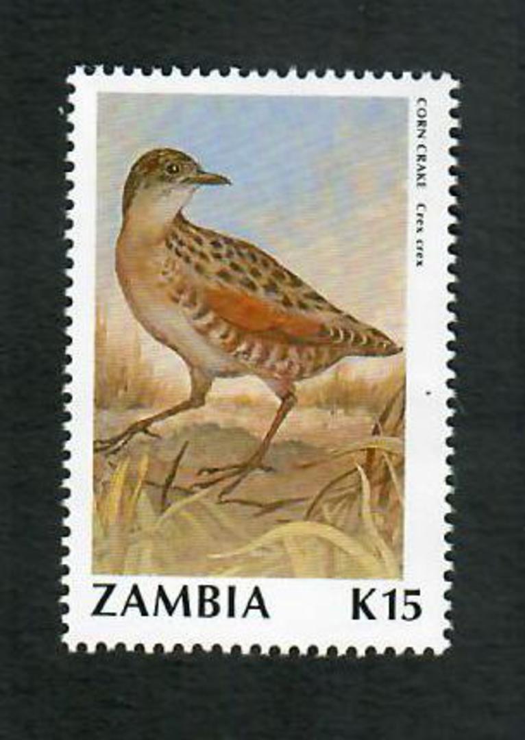 ZAMBIA 1990 Birds 15k Corncrake. - 90023 - UHM image 0