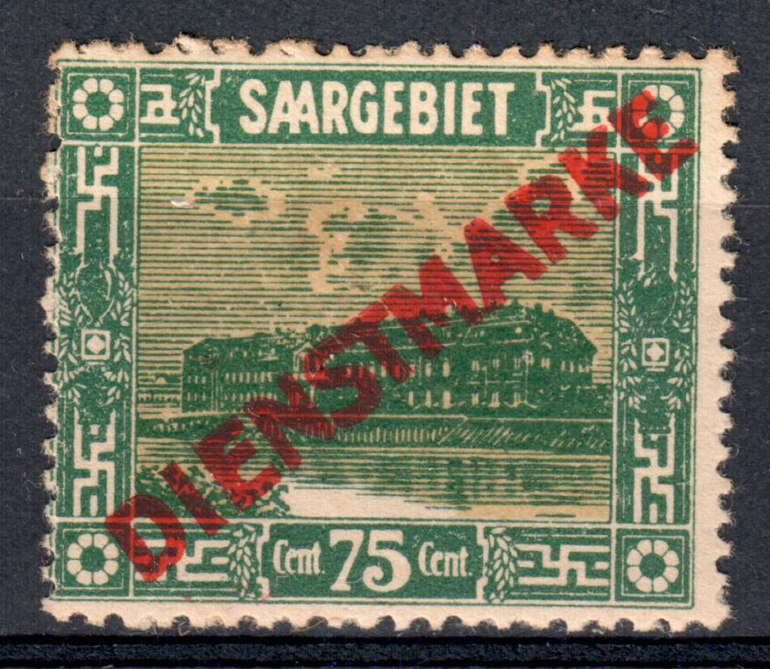 SAAR 1922 Official 75c Green and Yellow. - 75413 - Mint image 0