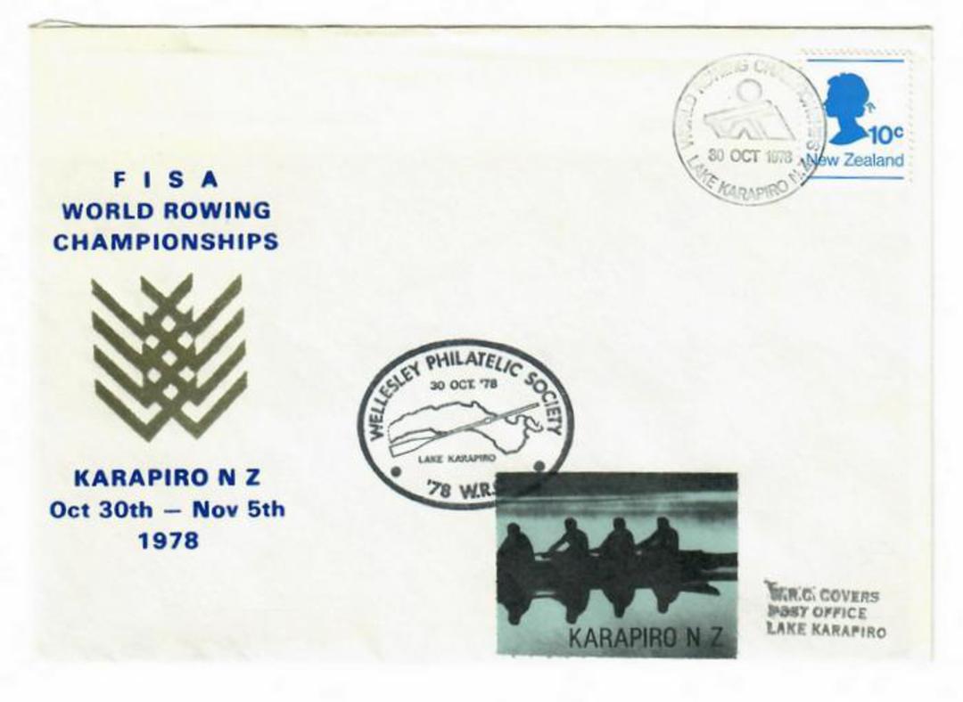 NEW ZEALAND 1978 World Rowing Championships. Special Postmark on cover produced by the Wellesley Philatelic Society. - 32001 - P image 0
