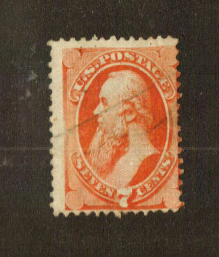 USA 1870 Stanton 7c Orange with Grill clearly visible. - 73602 - Used image 0