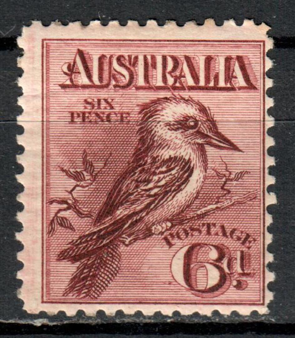 AUSTRALIA 1913 Definitive Kookaburra 6d Claret. - 8602 - UHM image 0