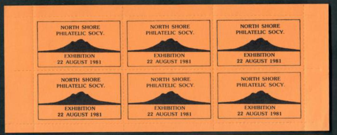 NEW ZEALAND 1981 North Shore Philatelic Society Exhibition 22/8/1981. Panr of 6. - 52085 - Cinderellas image 0