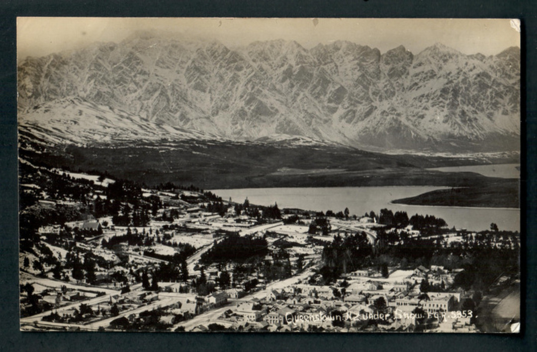 Real Photograph by Radcliffe of Queenstown under snow. - 249446 - Postcard image 0