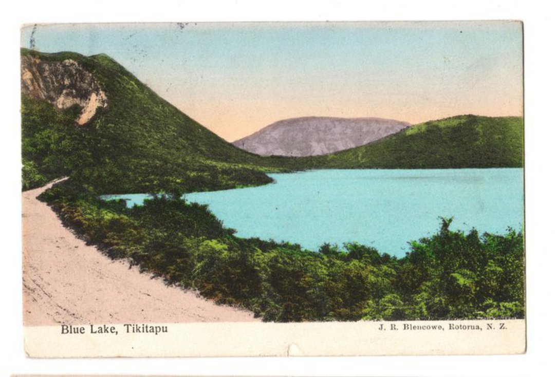 Tinted Postcard of Blue Lake Tikitapu. - 46027 - Postcard image 0