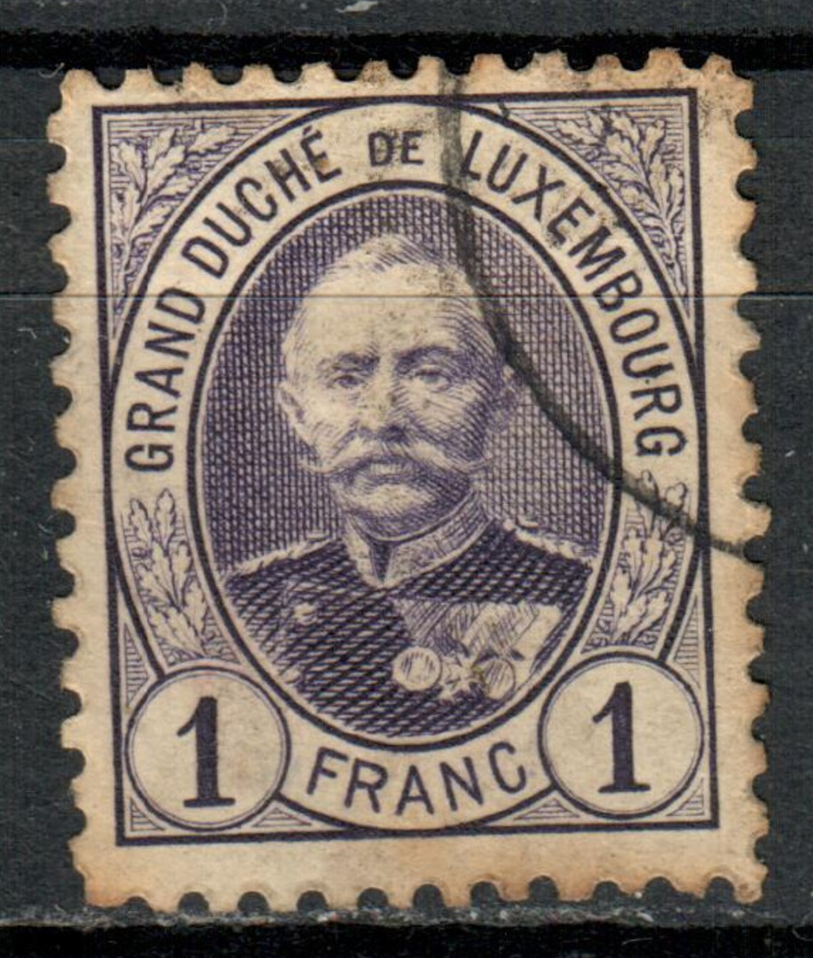LUXEMBOURG 1891 Definitive 1fr Black. Produced in the wrong colour. Very rare. - 73891 - FU image 0