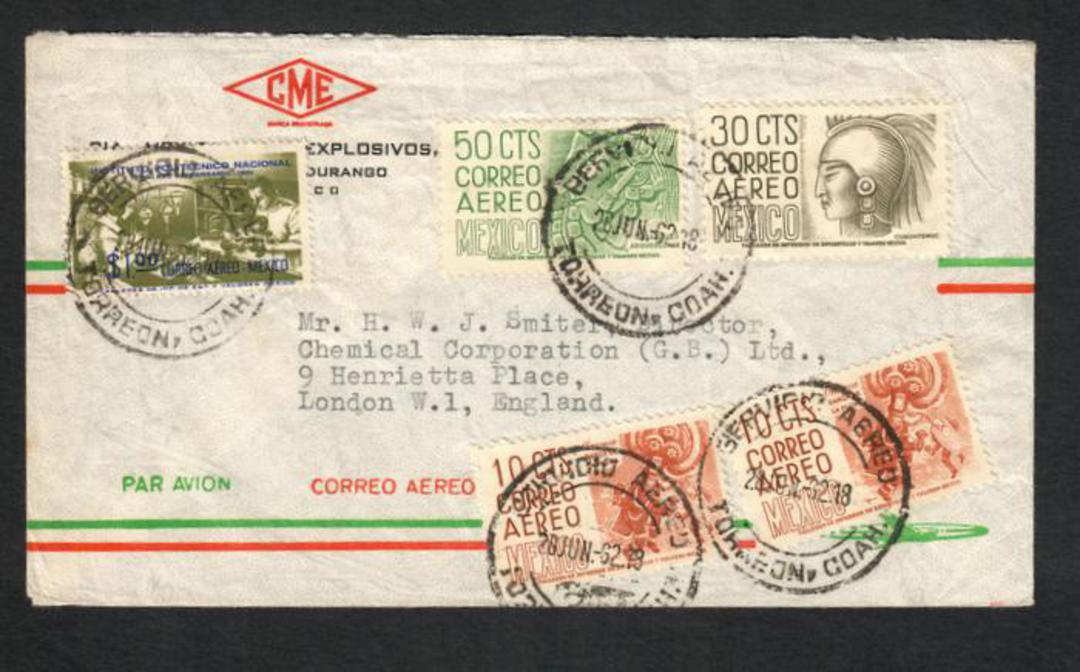 MEXICO 1962 Airmail cover to England. - 31226 - PostalHist image 0