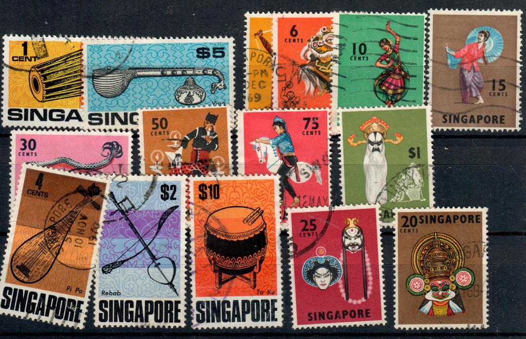 SINGAPORE 1968 Definitives. Set of 15. Commercially used but mostly in a fine condition especially the three high values. - 2094 image 0