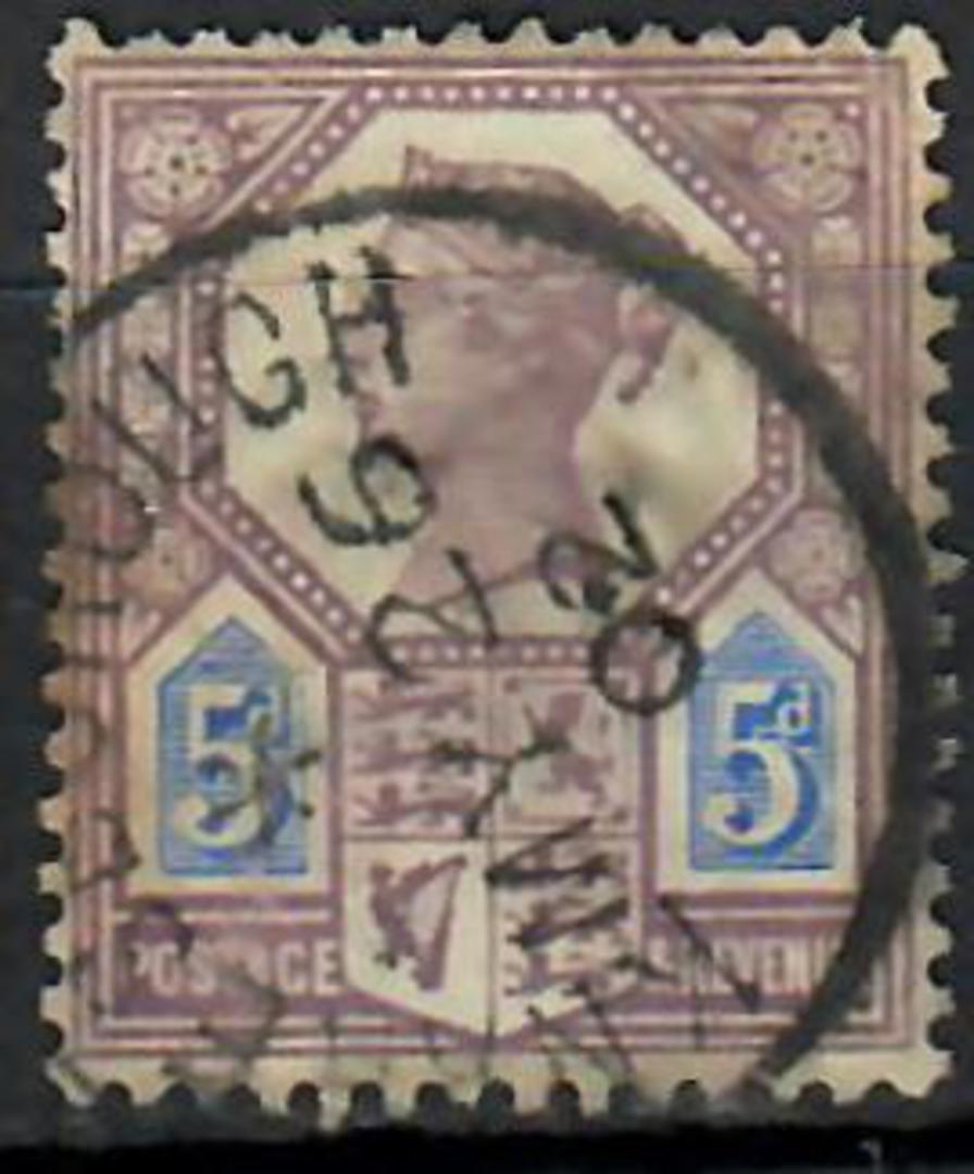 GREAT BRITAIN 1887 5d Dull Purple & Blue. Die 1.Cds over face. - 70601 - Used image 0