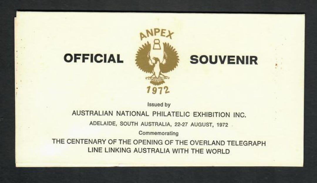 AUSTRALIA 1972 Official Souvenir of the Australian National Philatelic Exhibition containing a miniature sheet with reproduction image 0