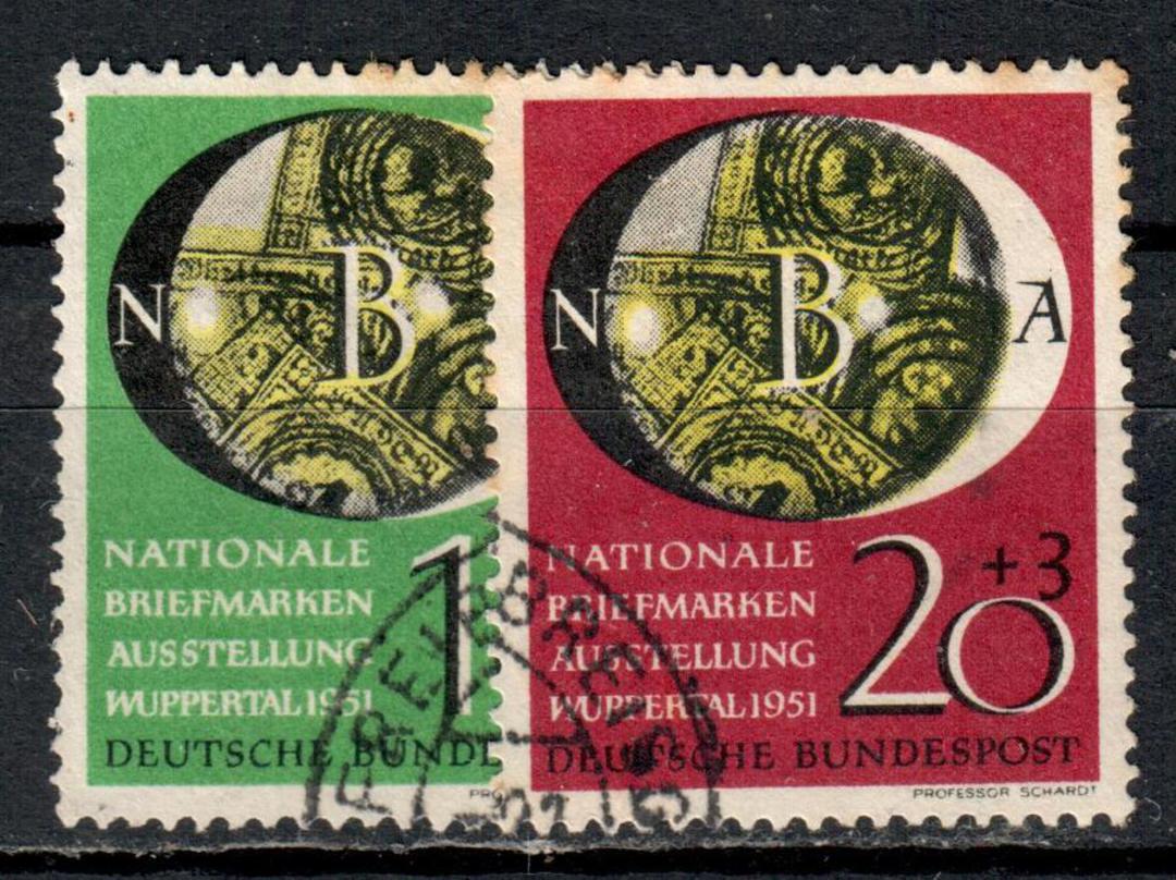 WEST GERMANY 1951 National Stamp Exhibition. Set of 2. - 71367 - FU image 0