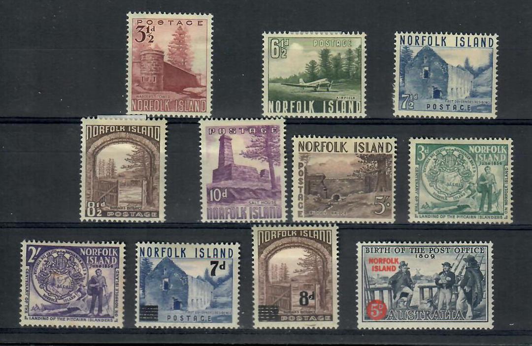 NORFOLK ISLAND 1953-1959 Complete run of definitives and commemoratives excluding the varieties of the 1956. - 20507 - Mint image 0