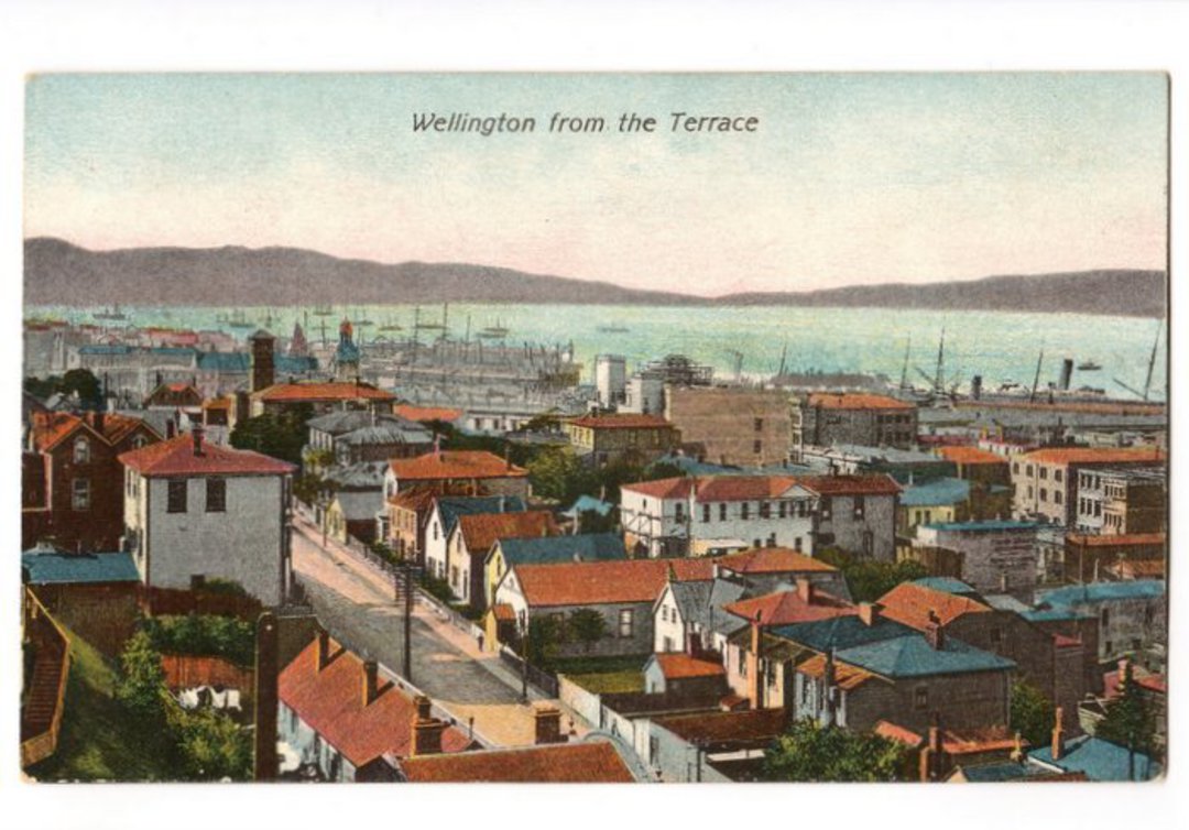 Coloured postcard of Wellington from The Terrace. Superb detail. - 247390 - Postcard image 0