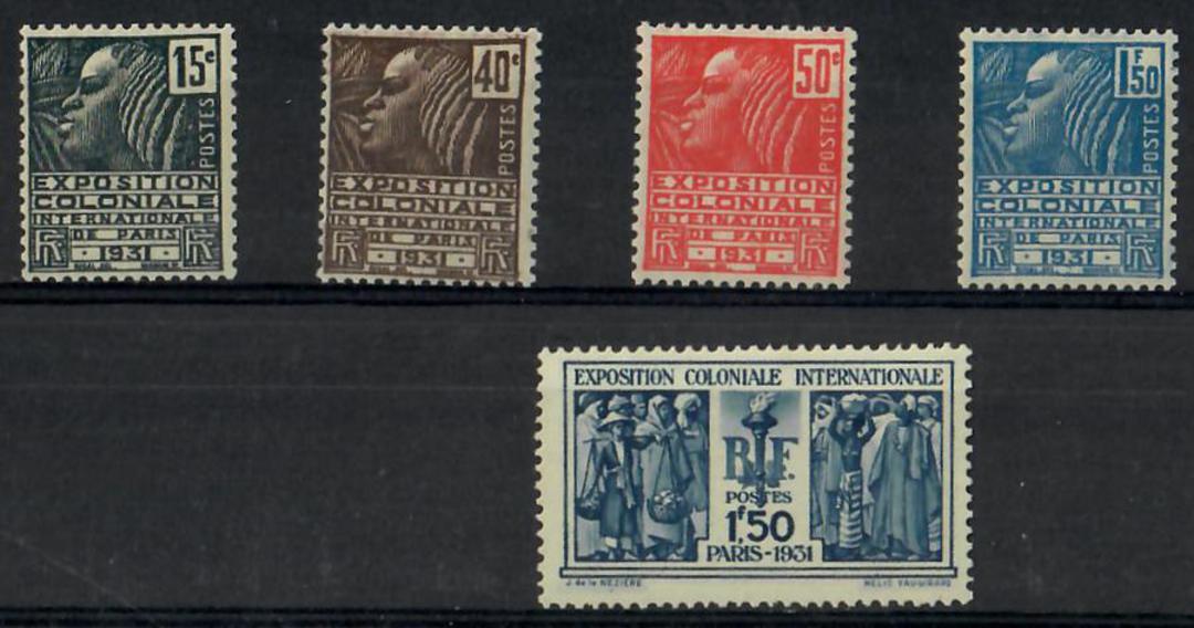FRANCE 1930 International Colonial Exhibition. Set of 5. Simplified - 24525 - UHM image 0