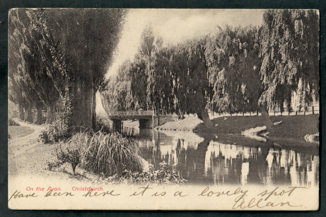 Early Undivided Postcard. On the Avon Christchurch. - 248342 - Postcard image 0