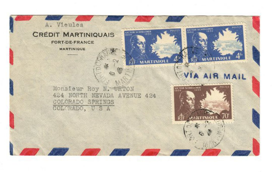 MARTINIQUE 1943 Letter from Fort de France to USA. - 37809 - PostalHist image 0