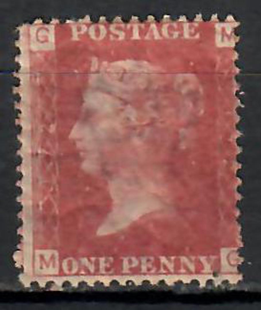 GREAT BRITAIN 1858 1d Red. Plate 172. Letters GMMG. Centered east. - 74455 - Mint image 0