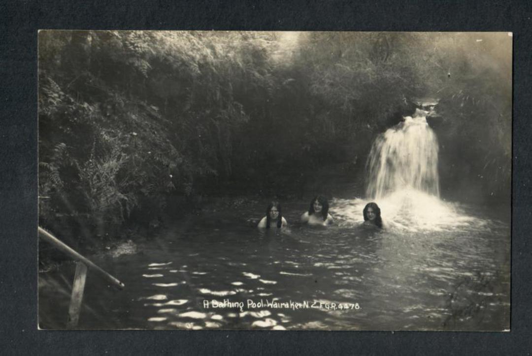 WAIRAKEI Bathing Pool  Real Photograph by Radcliffe. - 46685 - Postcard image 0