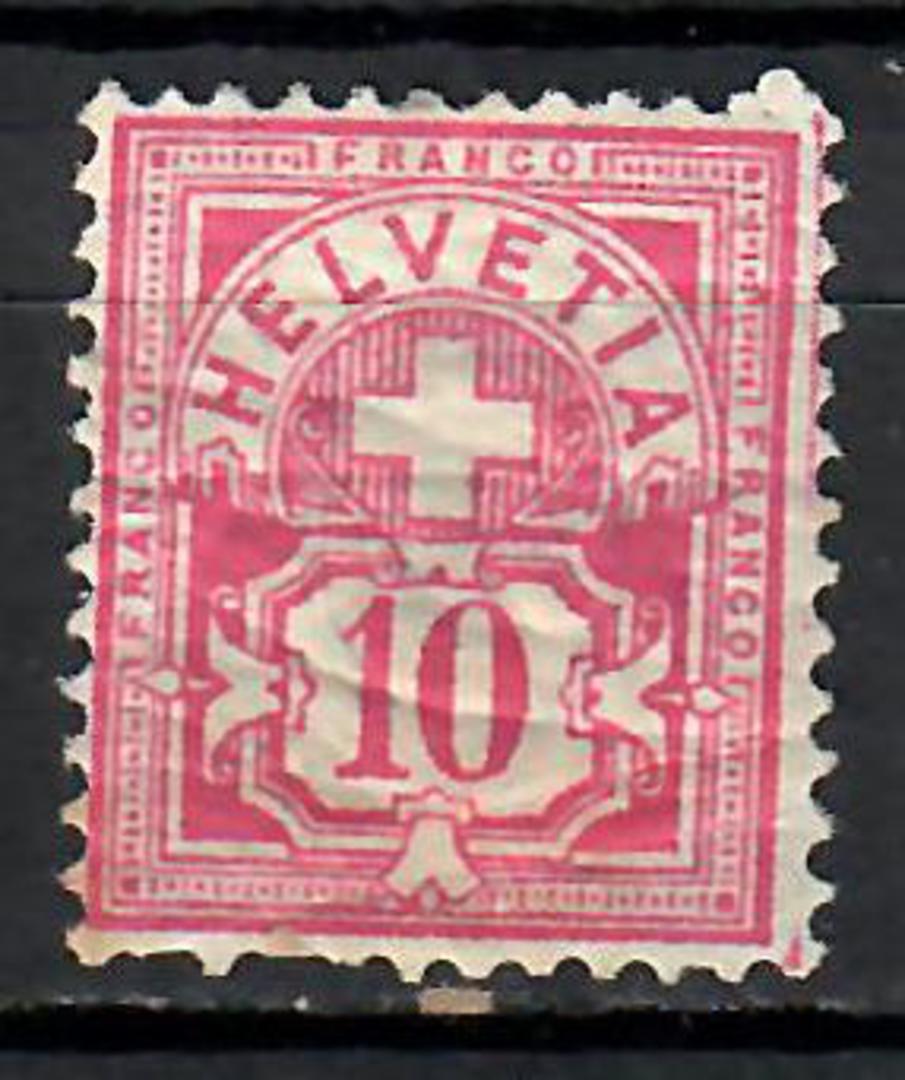 SWITZERLAND 1882 Definitive 10c Pink. Watermark 8. - 77752 - Mint image 0