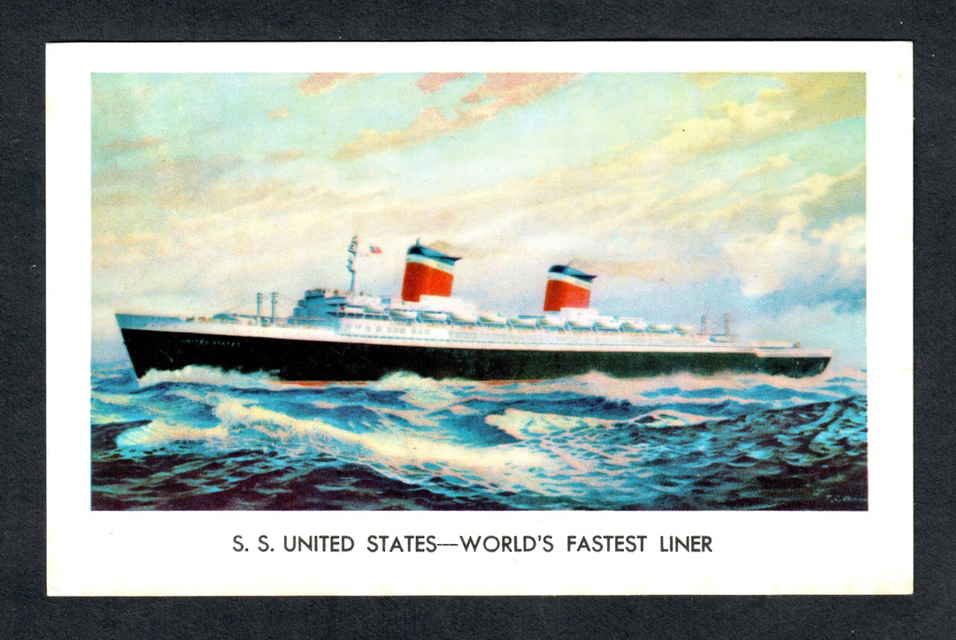 USA Coloured postcard of S S United Ststes. - 40447 - Postcard image 0
