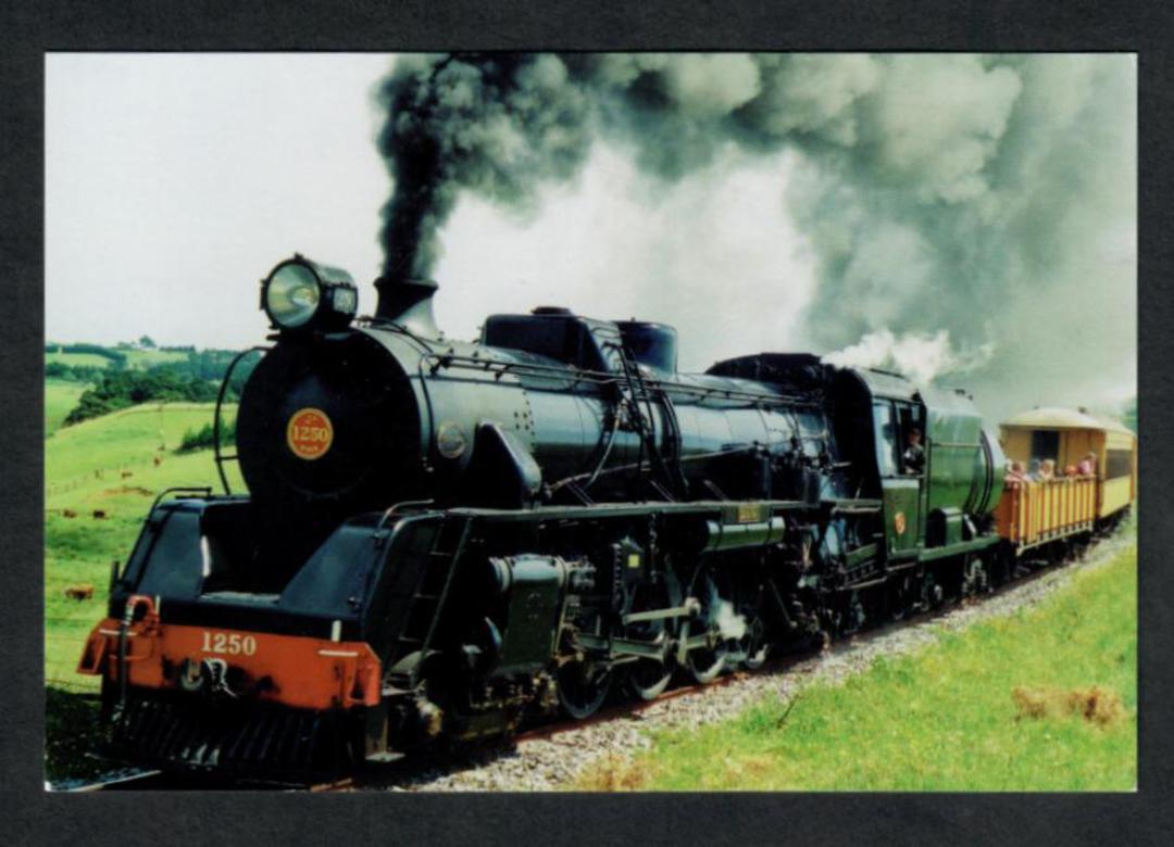 Coloured postcard of Glenbrook Vintage Railway JA1250 climbing steep gradient. - 49974 - Postcard image 0