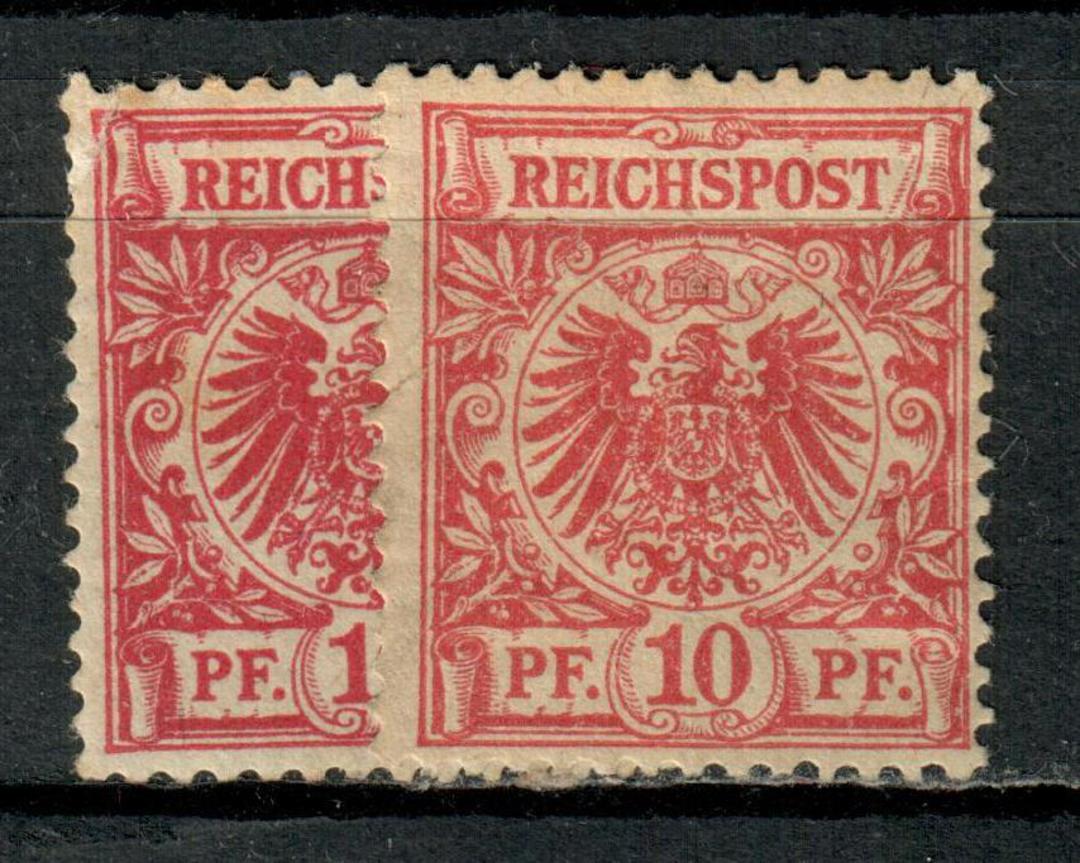 GERMANY 1889 Definitive 10pf Carmine-Rose. Perfect match to SG colour guide. With the darker Bright Carmine for comparison. - 73 image 0