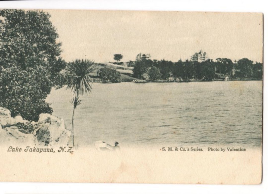 Early Undivided Postcard by Valentine of Lake Takapuna. - 45115 - Postcard image 0