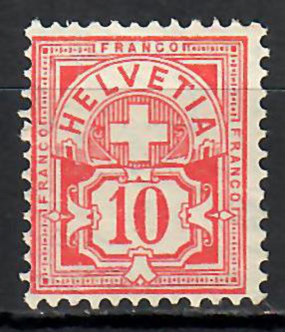 SWITZERLAND 1882 Definitive 10c Pink. Perf 11½x12. Not listed by SG. - 7631 - UHM image 0