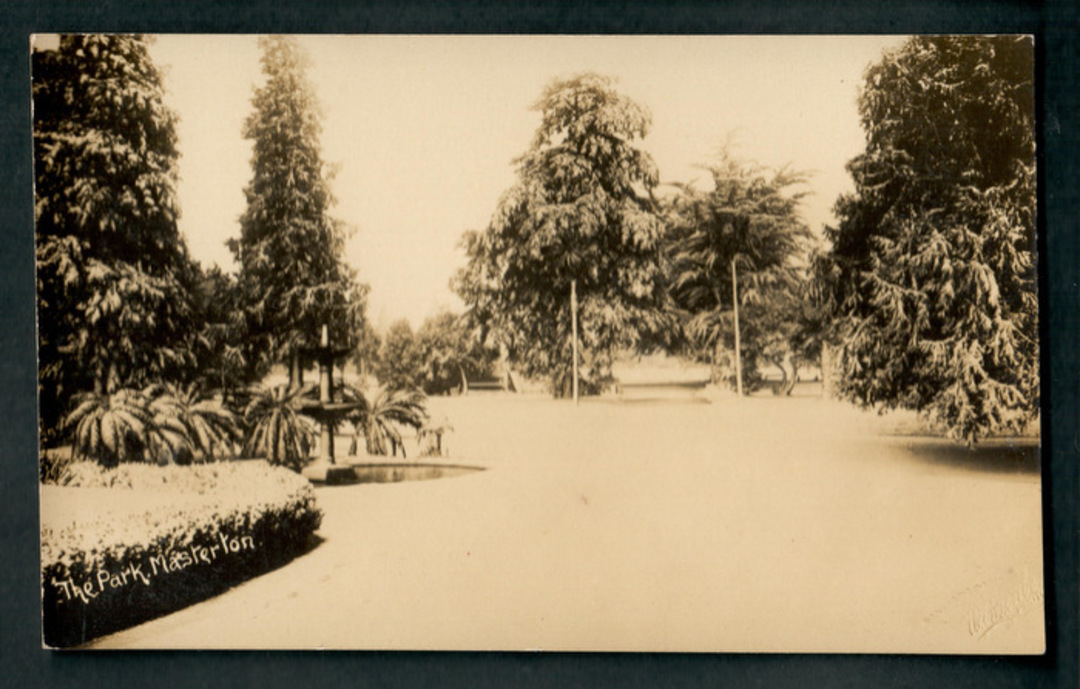 Real Photograph of The Park Masterton. - 47858 - Postcard image 0