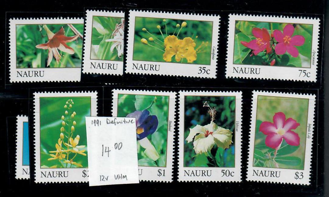 NAURU 1991 Flowers. Set of 12. - 20585 - UHM image 0
