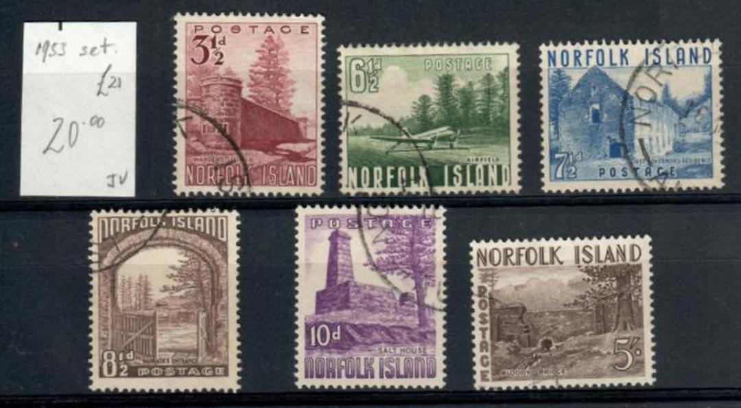 NORFOLK ISLAND 1953 Definitives. Set of 6. - 20308 - FU image 0