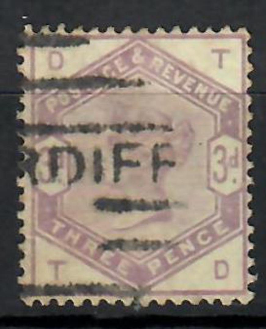 GREAT BRITAIN 1883 3d Lilac. Postmark RDIFF in bars. Quite reasonable. Good perfs. Letters DTTD. - 70372 - Used image 0