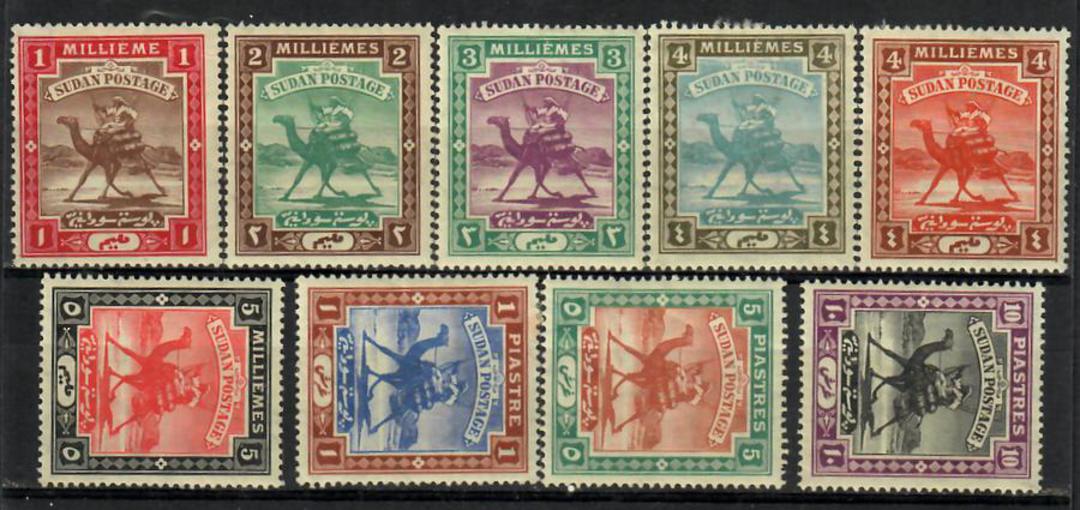 SUDAN 1902 Definitives. Set of 11 less both of the 2m values. Mostly very lightly hinged but some light hinge remains. - 22469 - image 0