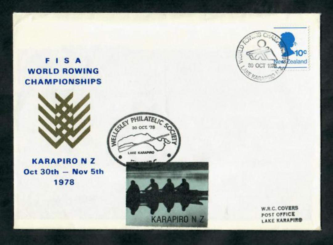 NEW ZEALAND 1978 World Rowing Championships. Cinderella on cover with special Postmark. - 30777 - Cinderellas image 0
