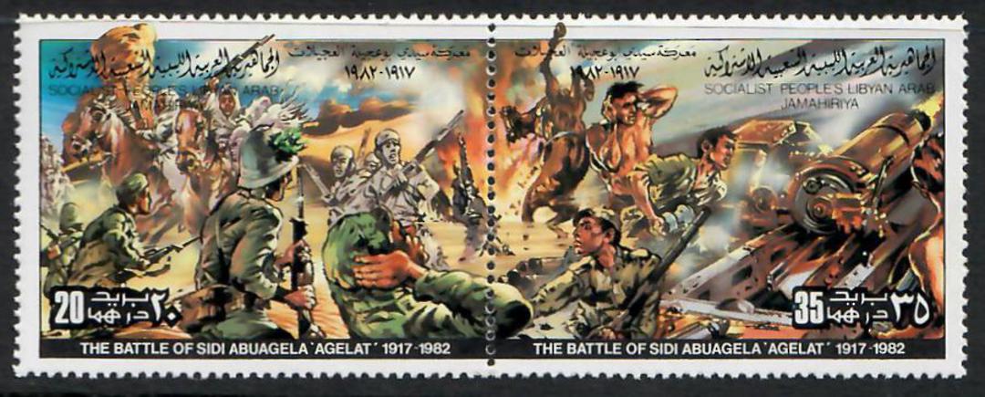 LIBYA 1982 Battle of El Tangi. Set of 6 in joined pairs. image 1