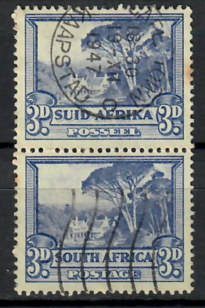 SOUTH AFRICA 1933 Definitive 3d Ultramarine. Joined pair. Identified by the late John Tommy. - 70716 - Used image 0