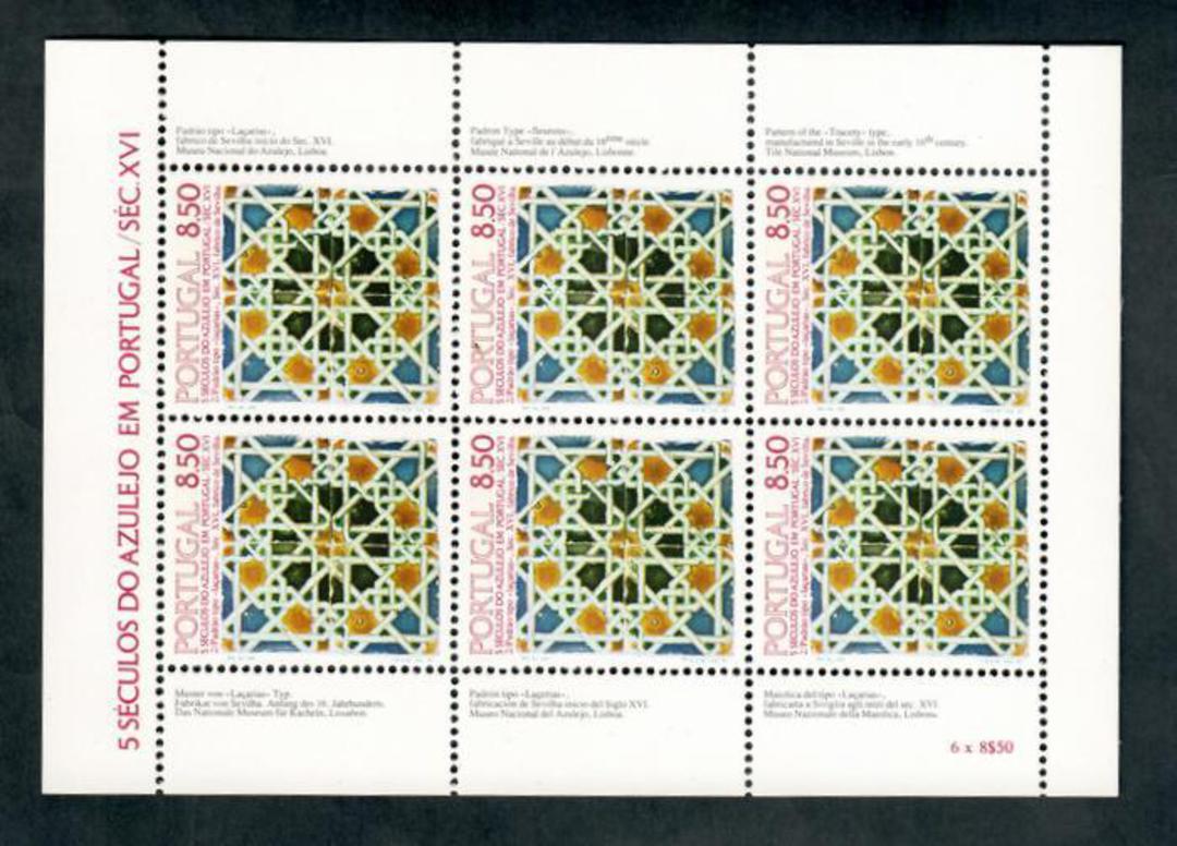PORTUGAL 1981 Tiles. Second series. Miniature sheet. - 50507 - UHM image 0