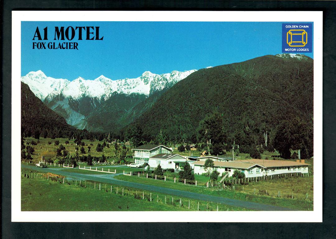 Modern Coloured Advertising Postcard of A1 Motel Fox Glacier. - 448758 - Postcard image 0