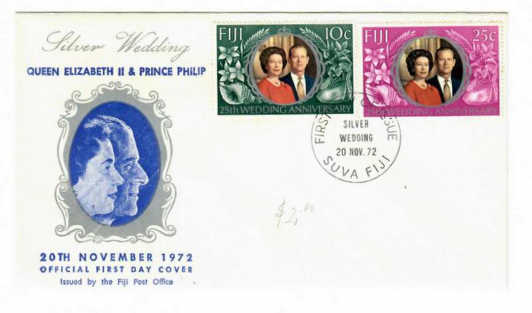 FIJI 1972 Royal Silver Wedding. Set of 2 on first day cover. - 32145 - FDC image 0