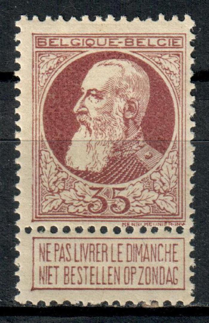 BELGIUM 1905 Definitive 35c Brown-Purple. Very lightly hinged. - 7347 - LHM image 0