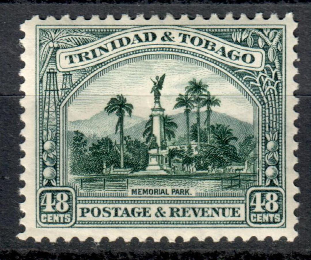 TRINIDAD & TOBAGO 1935 Definitive 48c Black and Slate-Green. Very lightly hinged. - 8272 - LHM image 0