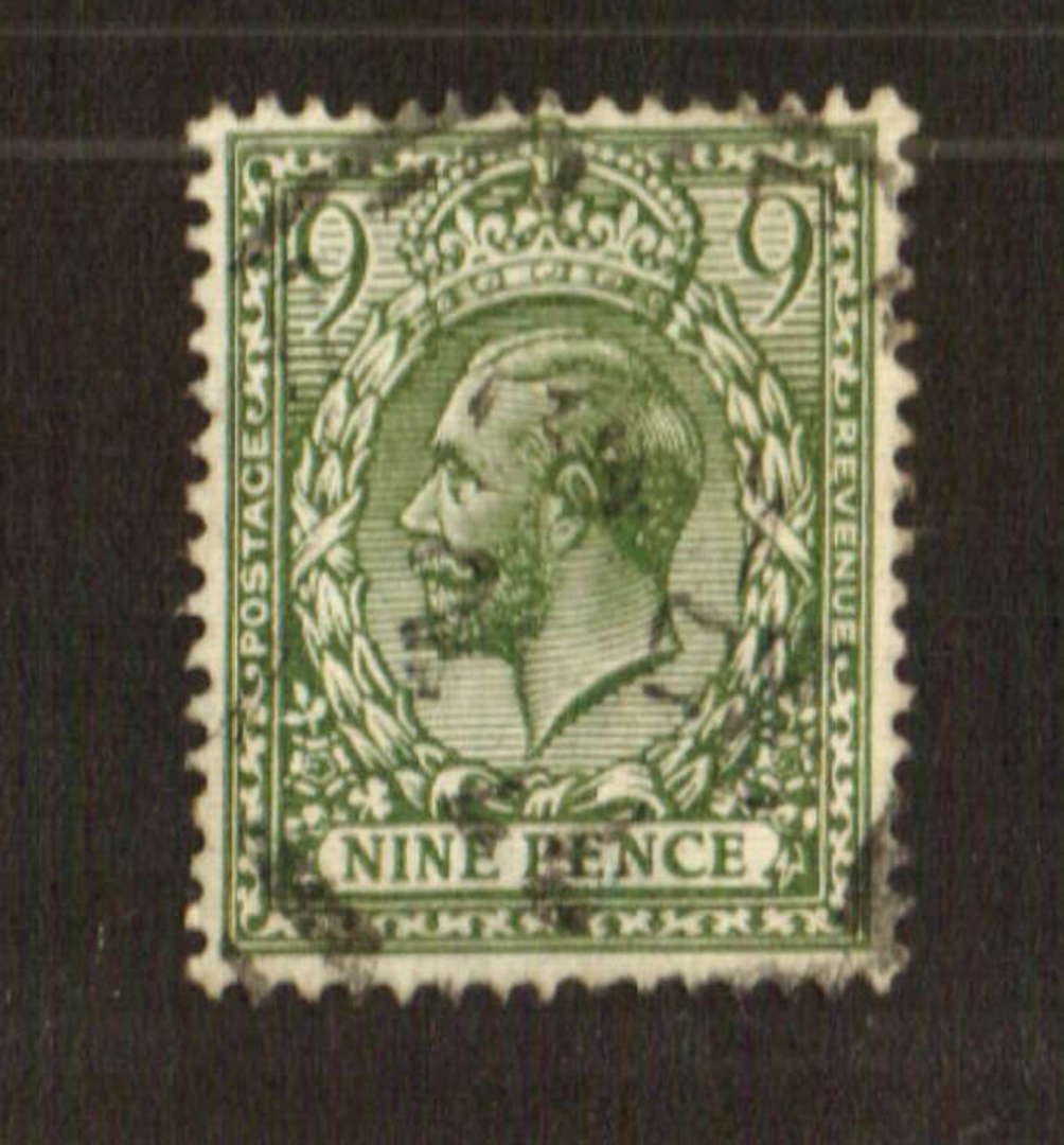 GREAT BRITAIN 1912 George 5th. 9d. Olive-Green. - 70746 - Used image 0