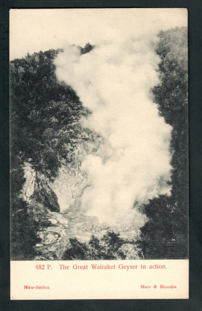 Postcard by Muir & Moodie of The Great Wairakei. Geyser in action. - 46686 - Postcard image 0