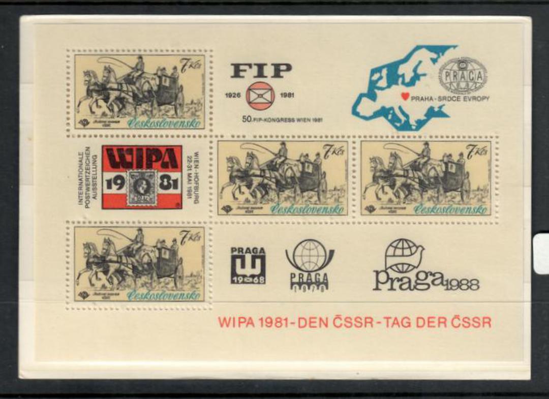 CZECHOSLOVAKIA 1981 WIPA '81 International Stamp Exhibition. Miniature sheet. - 52515 - UHM image 0