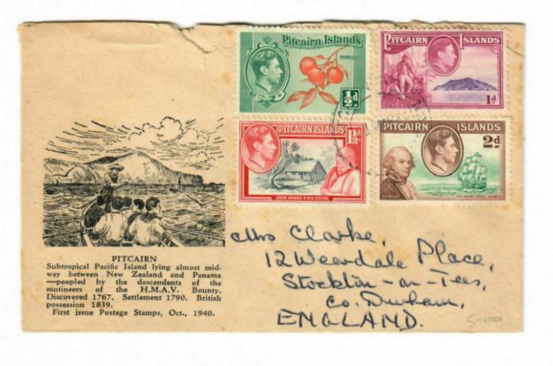 PITCAIRN ISLANDS 1951 Letter to England on souvenir cover. - 32152 - PostalHist image 0