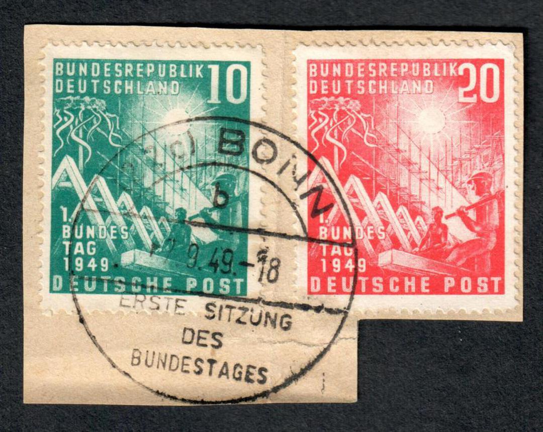 WEST GERMANY 1949 Opening of the West Gernman Parliament. Set of 2. - 71513 - VFU image 0