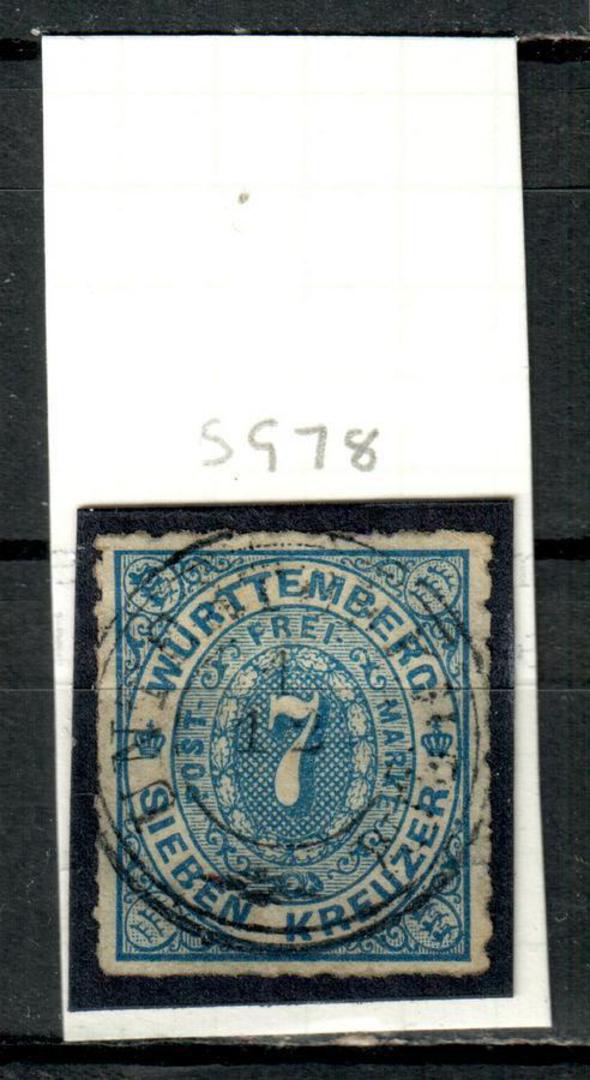 WURTEMBURG 1869 Definitive 7k Blue. From the collection of H Pies-Lintz. - 9459 - FU image 0
