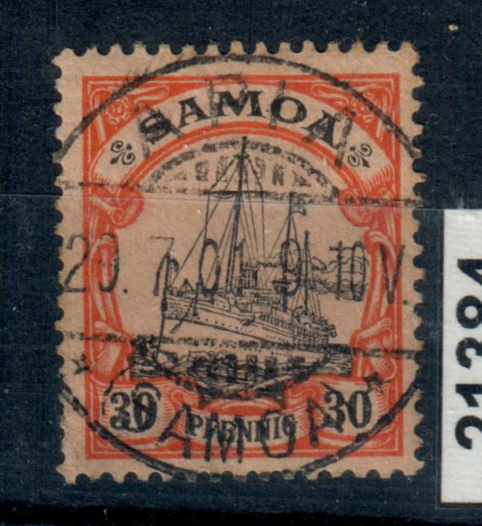 SAMOA 1900 Definitive 30pf Black and Orange on buff. - 21384 - FU image 0